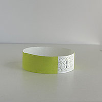 Контрольные (бумажные) браслеты Tyvek лайм