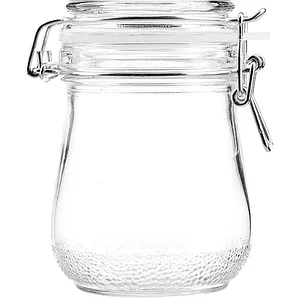 Банка круглая с крышкой стекло,силикон 0,5л D=90,H=131мм прозр.