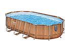 Бассейн каркасный Bestwayй Steel  Pro MAX (56719) 6.10m x  3.66m x 1.22m Comfort Jet  Oval Pool Set, фото 4
