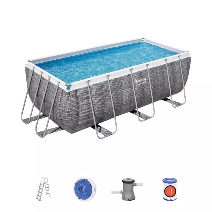 Бассейн каркасный Bestwayй й Steel  Pro MAX (56722) 4.12m x  2.01m x 1.22m Rectangular  Pool Set, фото 1