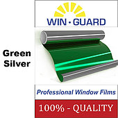 Пленка для тонировки стекла 15%, солнцезащитная зеленая-зеркальная. Цена 1 рулон.