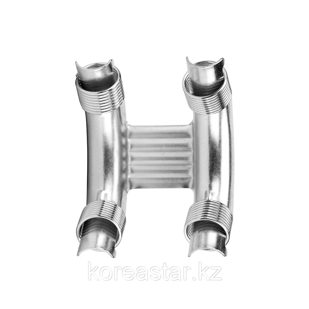 Фиксатор поворота сдвоенный 16-16 мм (50 мм) из оцинкованной стали, с кольцами