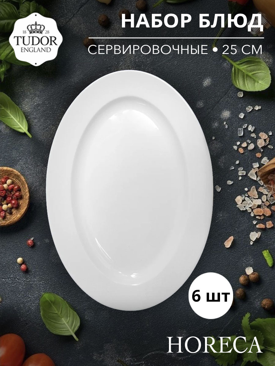 Блюдо овальное 25 см HORECA TU2683-2 (набор 6шт) TUDOR, фото 1