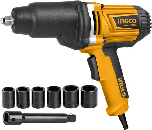 INGCO Гайковерт INDUSTRIAL 1050 Вт 1/2" 550 Hm/ набор головок
