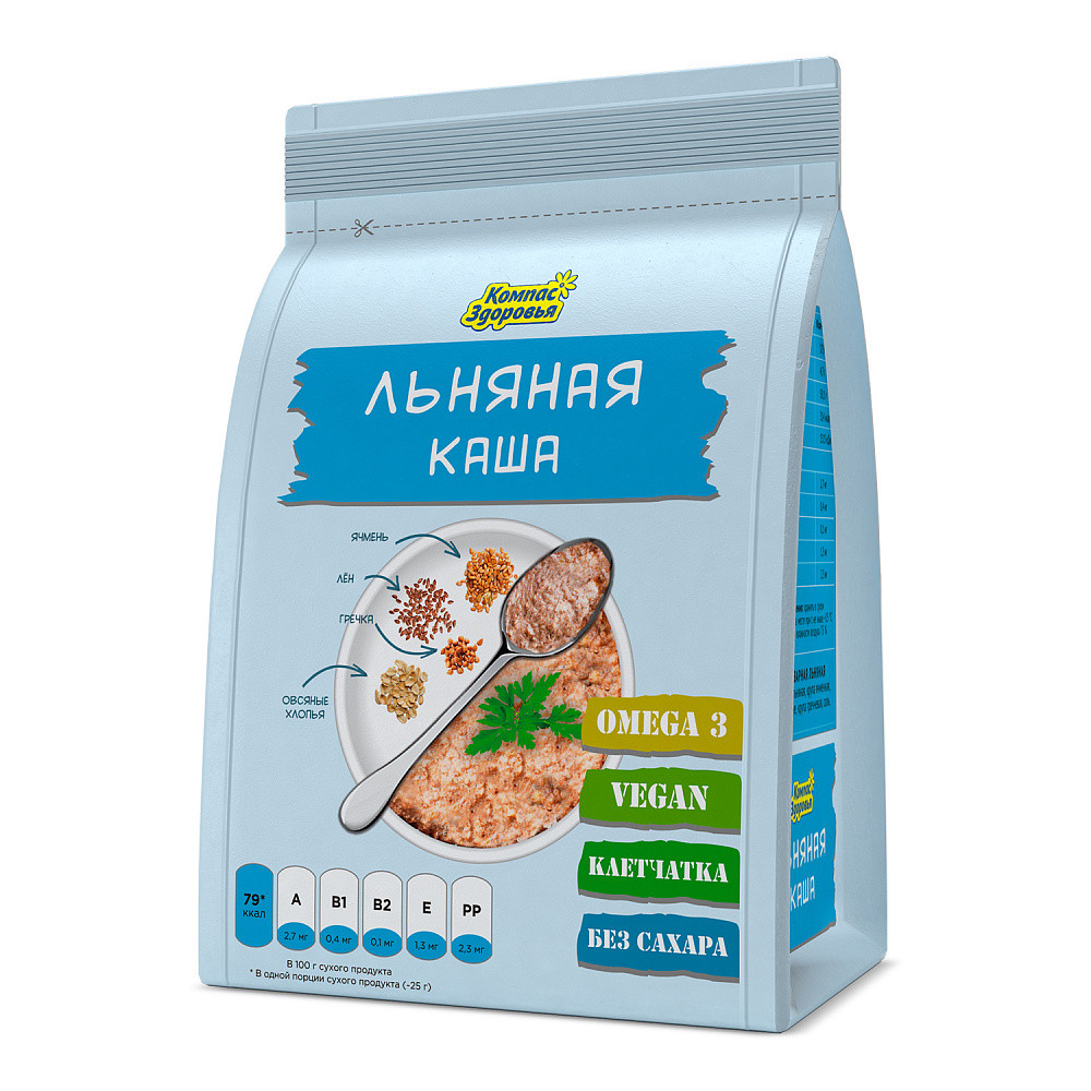 Каша льняная заварная, 250гр, фото 1