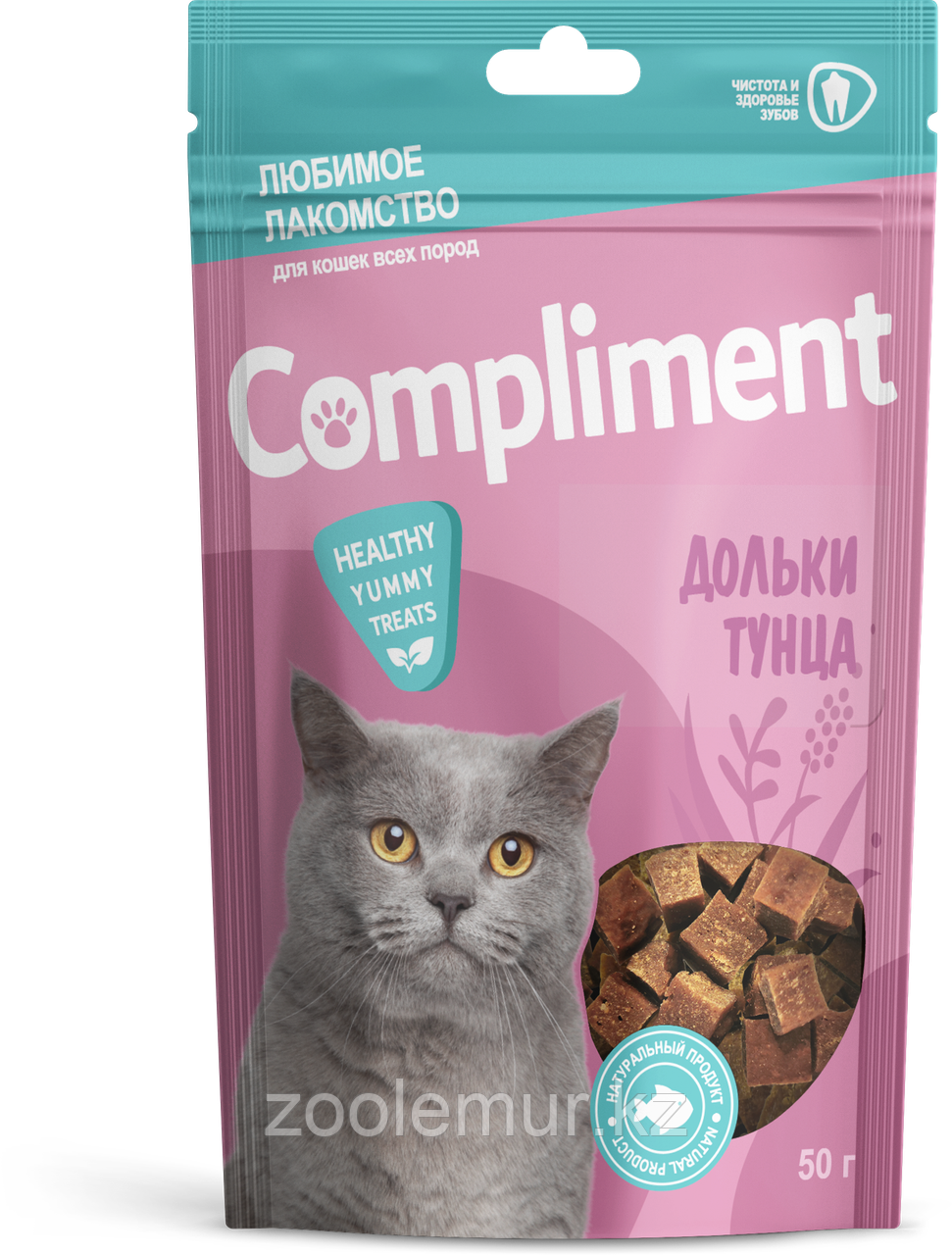 COMPLIMENT Лакомство для кошек дольки тунца, 50 гр