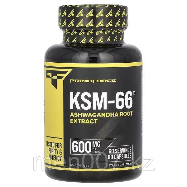 Primaforce, Ашваганда KSM-66, экстракт, 600 мг, 60 капсул