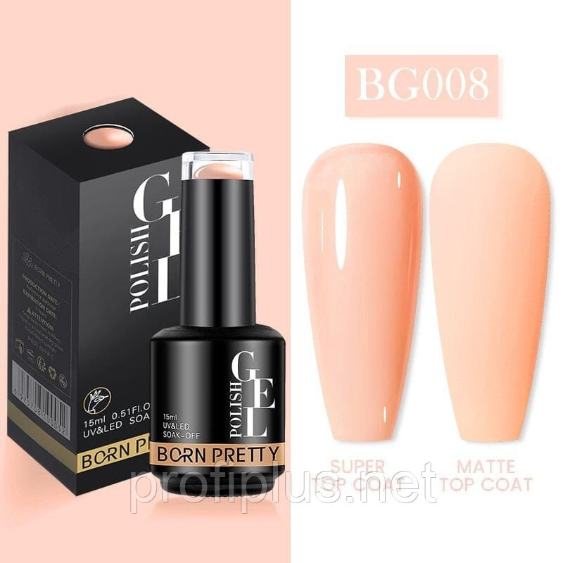 BORN PRETTY гель-лак New Color BG008 глянцевое 15 мл