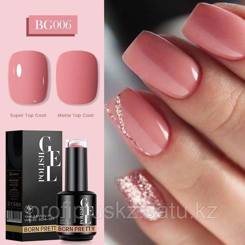 BORN PRETTY гель-лак New Color BG006 глянцевое 15 мл, фото 1