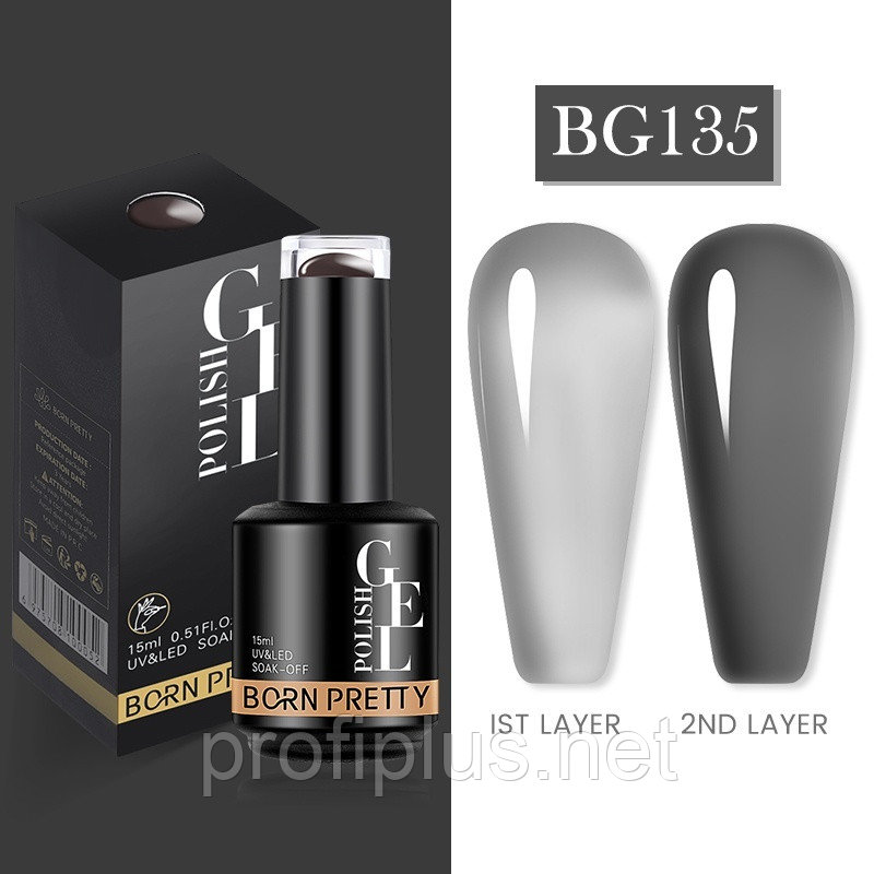 BORN PRETTY гель-лак Jelly Nude BG135 глянцевое 15 мл