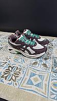 Кроссовки Asics, зеленый, коричневый цвет