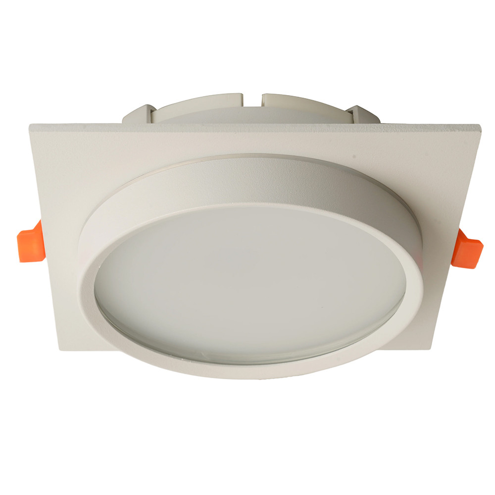 Светильник встраиваемый Feron DL705 потолочный GX70 белый квадрат IP44, фото 1