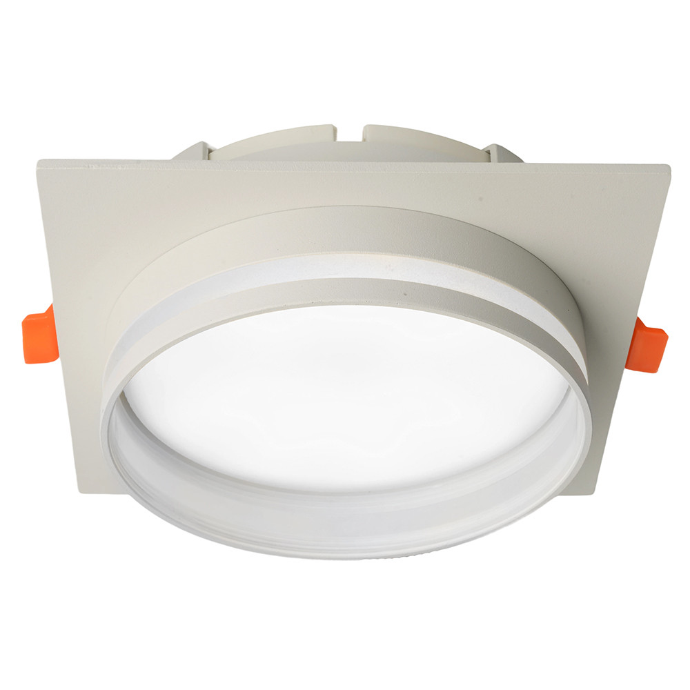 Светильник встраиваемый Feron DL703 LUNA потолочный GX70 белый квадрат, фото 1