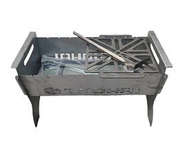 Шылым шегуге арналған тұғыры бар мангал + тор + покер + қап