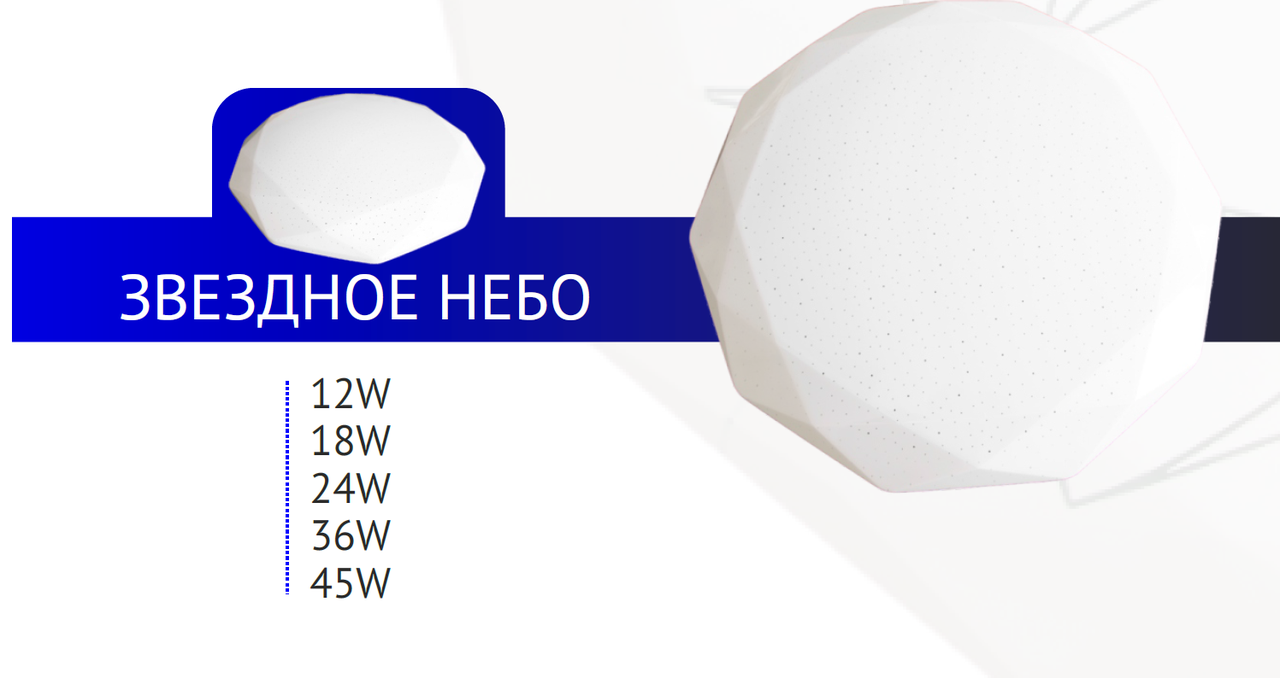 Потолочный плафон/светильник НП звездное небо круг 30W, фото 1