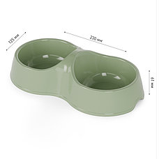 Миска для кошек "Юта" 0,2л двойная ALTA М9049, фото 3