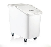 Контейнер для сыпучих передвижной, полипропилен/АБС-пластик, 102 литра, цвет белый, GASTROPLAST