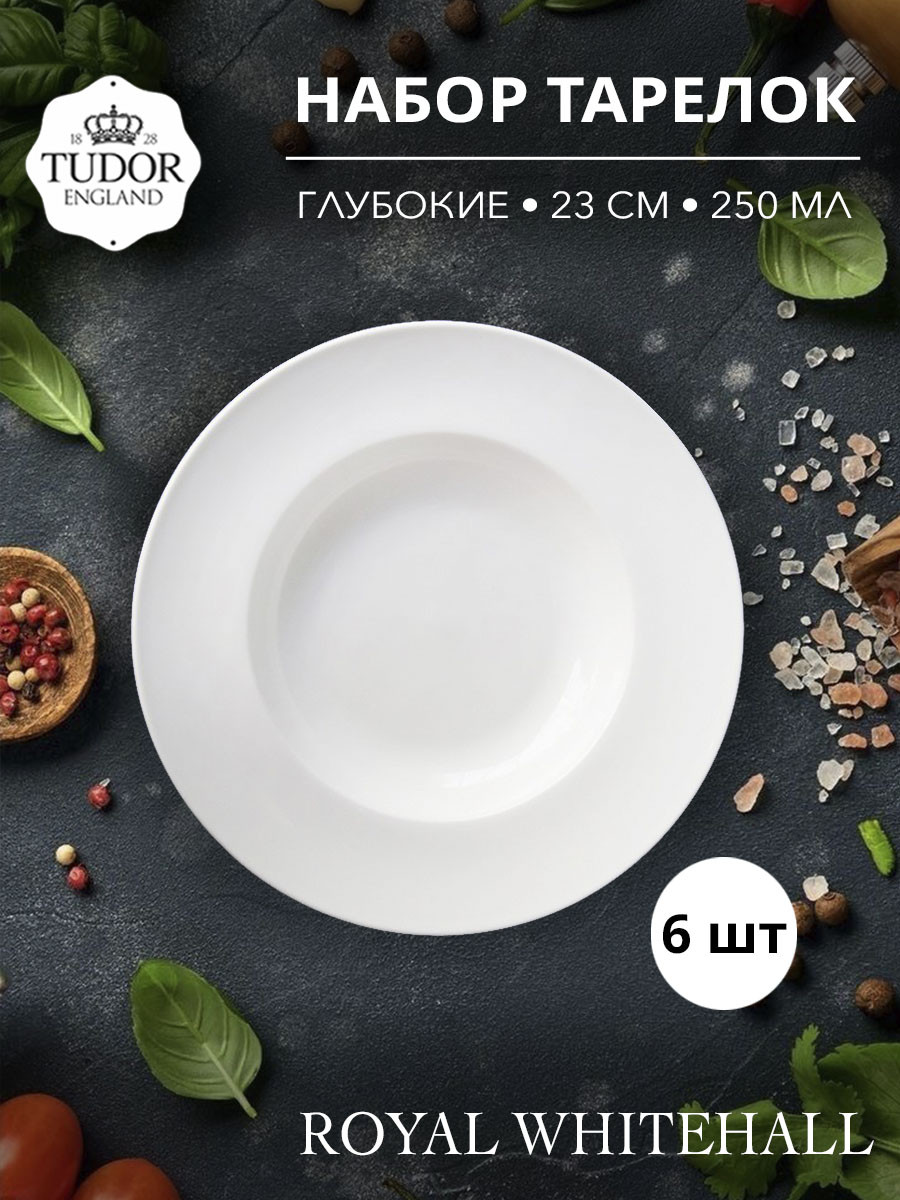 Тарелка глубокая 23 см HORECA TU2467 (набор 6шт) TUDOR, фото 1