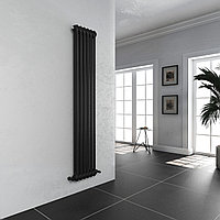 ВЕРТИКАЛЬНЫЙ РАДИАТОР СТАЛЬНОЙ ТРУБЧАТЫЙ ДВУХТРУБНЫЙ 1800 (боковое подключение) DUO 6 BLACK