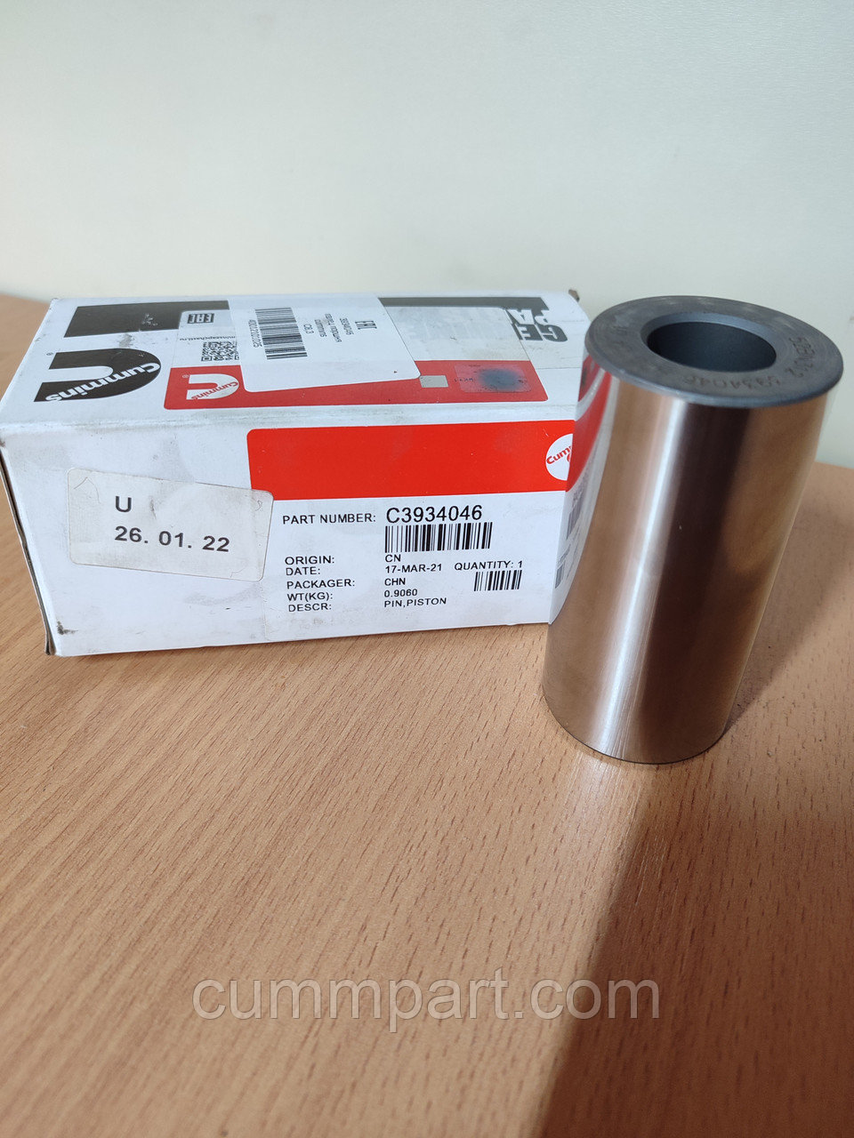 Палец поршня 3934046 cummins 6CT C8,3 - фото 1 - id-p122867354