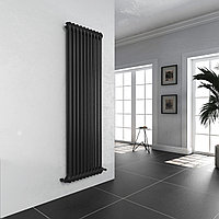 ВЕРТИКАЛЬНЫЙ РАДИАТОР СТАЛЬНОЙ ТРУБЧАТЫЙ ДВУХТРУБНЫЙ 1800 (боковое подключение) DUO10 BLACK