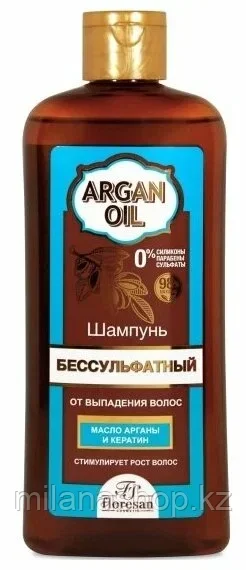 Floresan - Шампунь бессульфатный Argan Oil против выпадения волос, 400 мл, фото 1