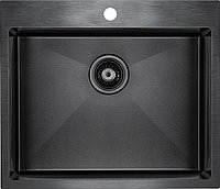 Мойка кухонная Paulmark Isar PM805951-GM вороненая сталь