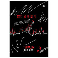 Тетрадь для нот 24л., А5, на скрепке BG "Музыкант", (вертик.)