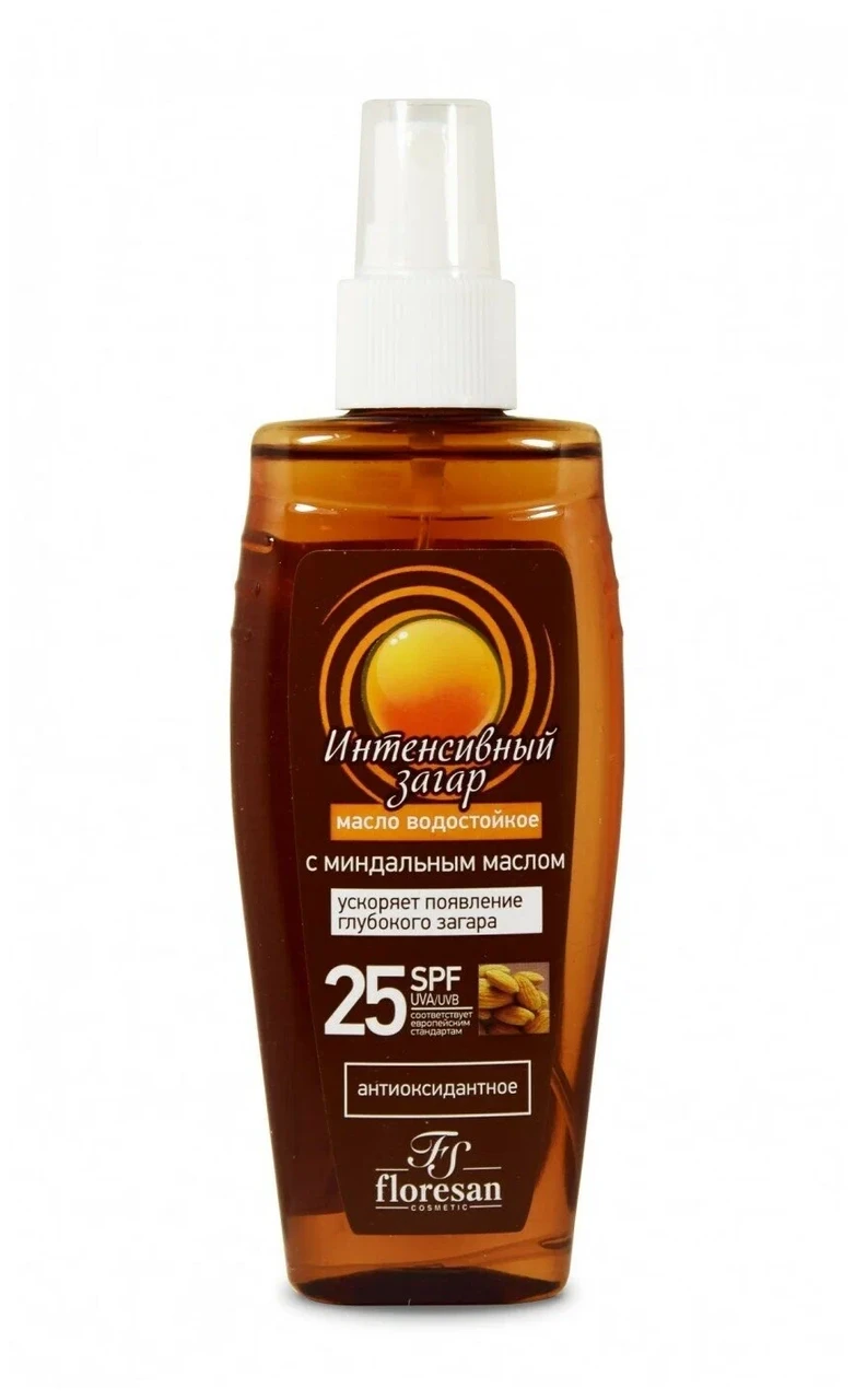 Floresan - Масло водостойкое для загара Floresan интенсивный загар SPF 25, 150 мл, фото 1