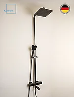 Душевая система с терморегулятором KupferZink H2491-9, Оружейная сталь