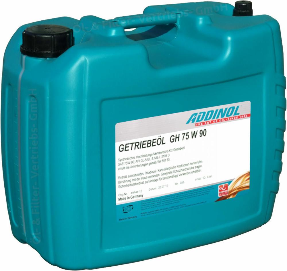 ADDINOL GETRIEBEOL GH 75 W 90 SAE 75W-90 (GL4, GL5), 20L