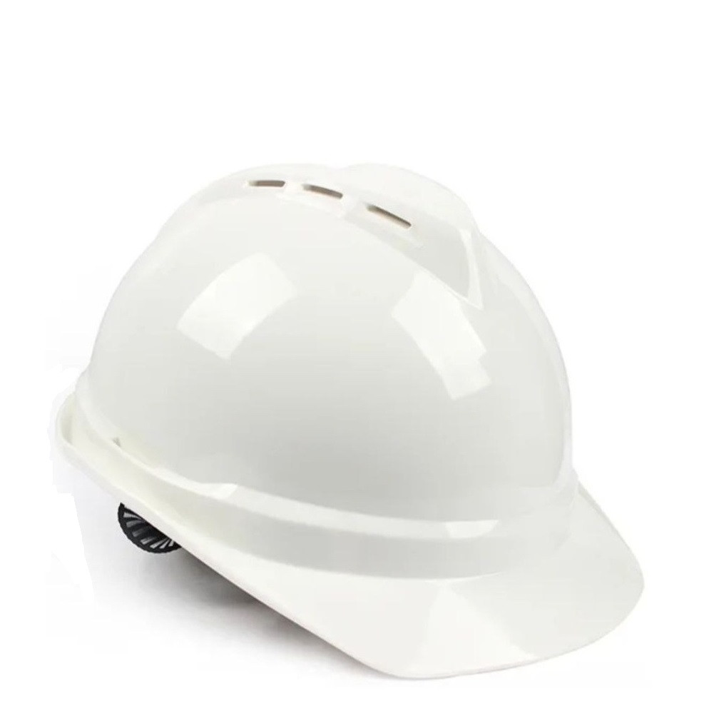 Каска строительная с храповым механизмом белая, фото 1