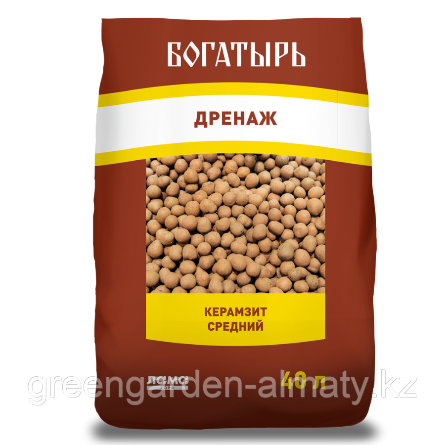 Дренаж средний Богатырь (Керамзит), 40 л | Лама Торф (Москва), фото 1
