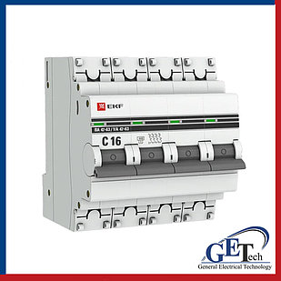 Автоматический выключатель ВА 47-63 4п 0,5А, 1А, 1,6А, 2А, 2,5А, 3А, 4А, 5А, 6А, 8А, 10А, 13А, 16А, 20А, 25А, 32А, 40А EKF Proxima