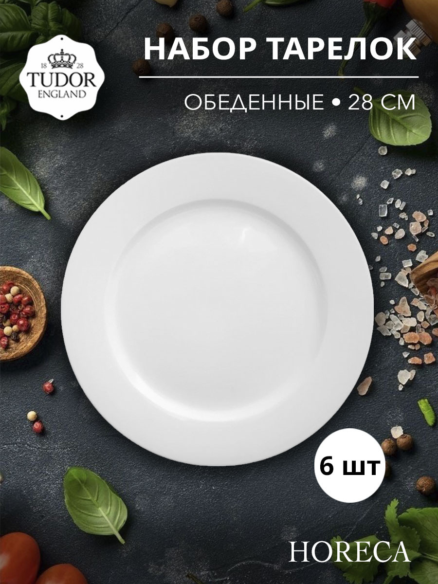 Тарелка обеденная 28 см HORECA TU2436-3 (набор 6шт) TUDOR