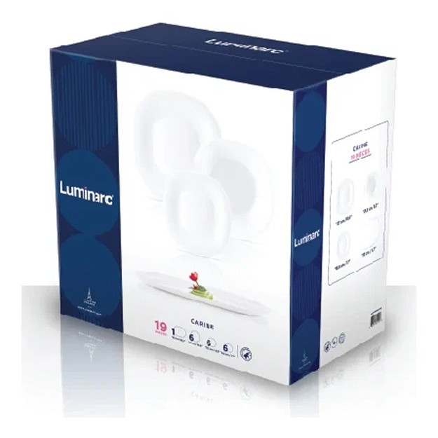 NEO CARINE WHITE столовый сервиз на 6 персон из 19 предметов, фото 1