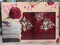 Набор махровых полотенец в подарочной упаковке. Турция. 3 шт.