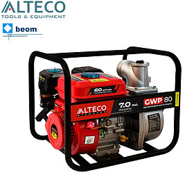 Мотопомпа ALTECO GWP 80  (Ø 80 мм | л/мин 1000 | л.с.7 | Высота напора, м 28 | Глубина, м 7 | для чистой и слабозагрязненной )