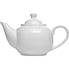 Чайник заварочный «Кунстверк» с крышкой фарфор 0,8л D=77,H=120,L=205мм белый, фото 2