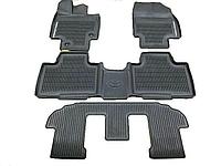 Коврики резиновые (черный цвет) на Highlander 2021-24 (Оригинал)