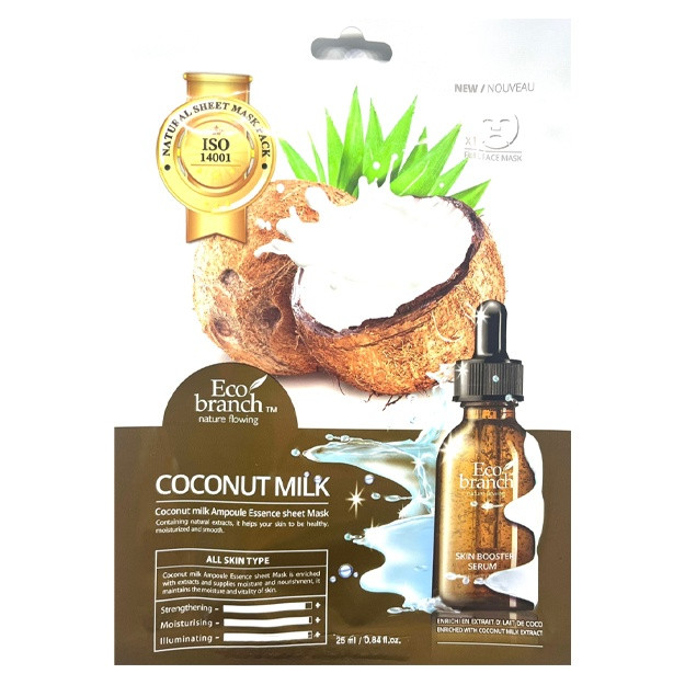 Маска для лица Eco Branch - Coconut Milk, фото 1