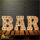 Световые объемные ретро-буквы (с лампочками), фото 4