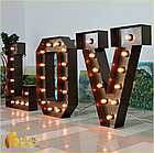 Световые объемные ретро-буквы (с лампочками), фото 5