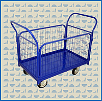 Тележка платформенная HUNTERPARTS ТП-СД 700 с бортами, 2 ручки (800х1400) (без колес)