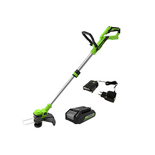 Триммер аккумуляторный Greenworks 2110407UB 24V с 1хАКБ 4Ач и ЗУ, фото 1