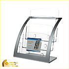 Буклетница настольная (серебристая А4), фото 3