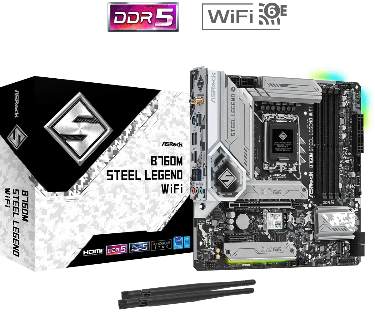 Материнская плата ASRock B760M Steel Legend WiFi, LGA1700