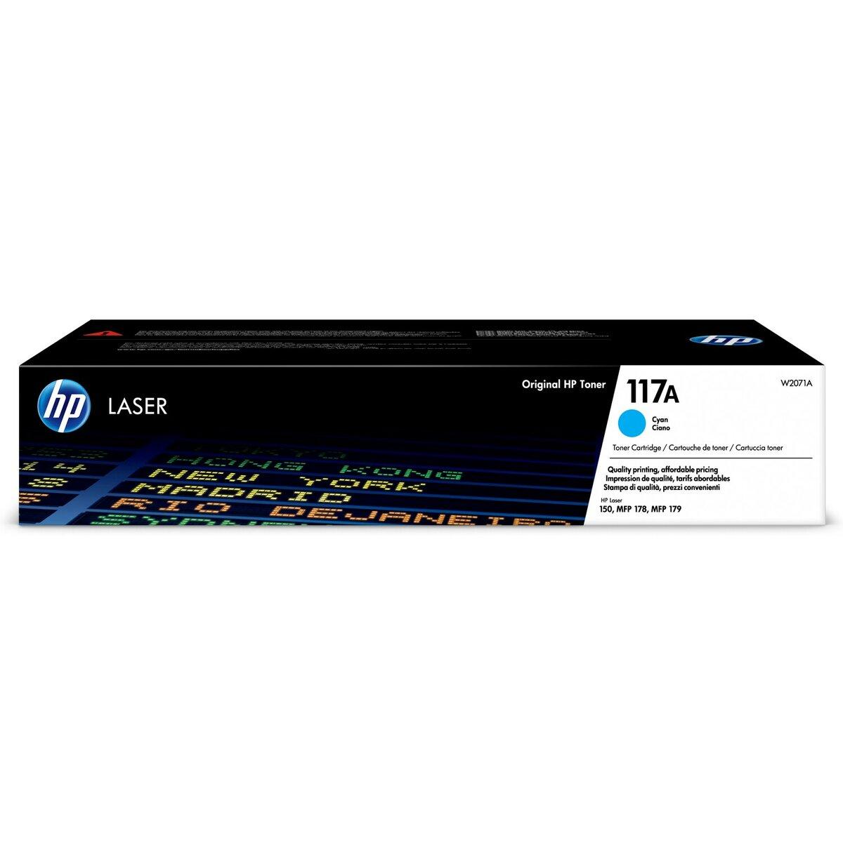 Оригинальный лазерный картридж HP 117A голубой W2071A