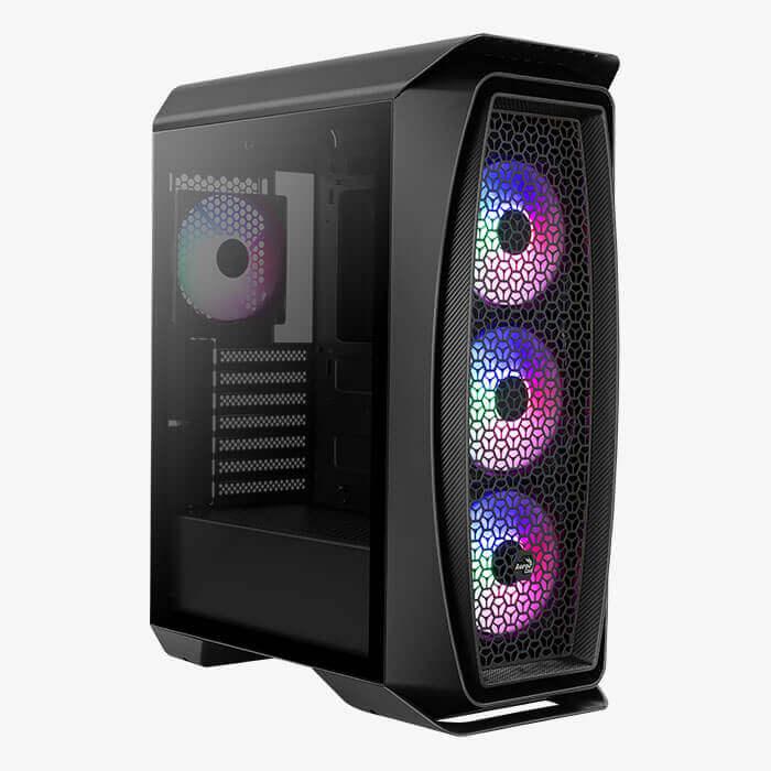 Компьютерный корпус без БП Aerocool Aero One Frost-G-BK-v1 ATX/Micro ATX USB 2*3.0 HD-Audio+Mic Кулер