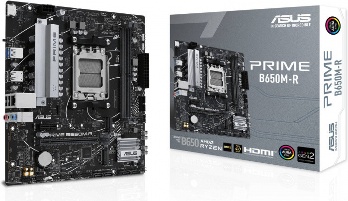 gigabyte Сист.плата ASUS PRIME B650M-R, B650, AM5, 2xDDR5, PCI-E x16, PCI-E x1, 2xM2, 4xSATA, HDMI, BOX
